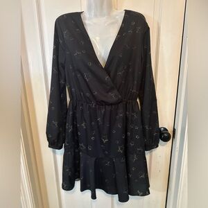 Hutch Star Print Puff Sleeve Fit & Flare Desk to Dinner Dress Sz Med. $308. MSRP